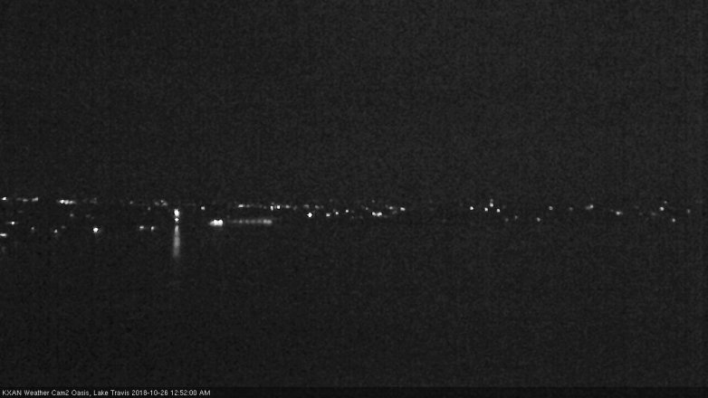 Lake Travis webcam, October 25, 2018 11:55 PM CT