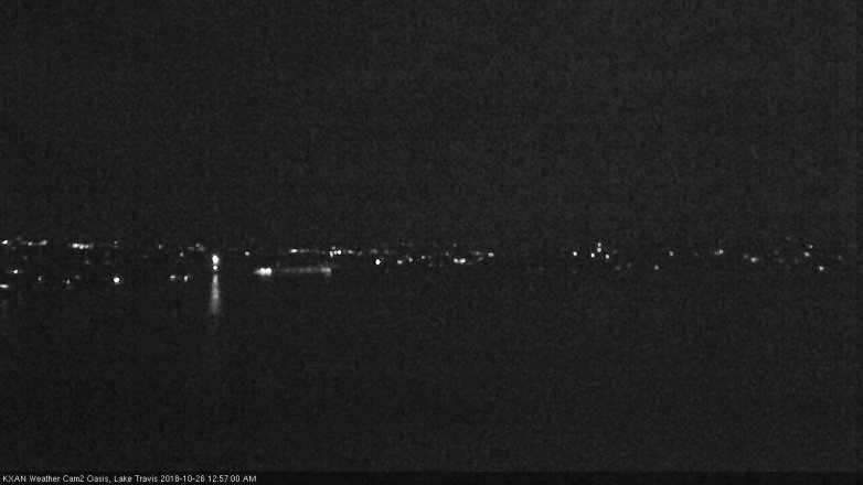 Lake Travis webcam, October 25, 2018 12:00 AM CT