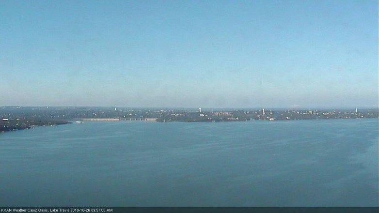 Lake Travis webcam, October 26, 2018 9:00 AM CT