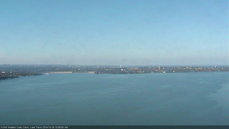 Lake Travis webcam, October 26, 2018 9:10 AM CT