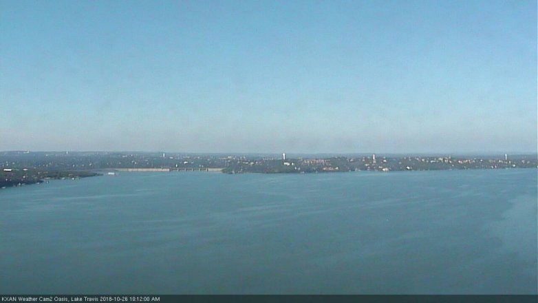 Lake Travis webcam, October 26, 2018 9:15 AM CT