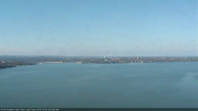 Lake Travis webcam, October 26, 2018 9:25 AM CT