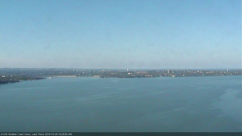 Lake Travis webcam, October 26, 2018 9:30 AM CT