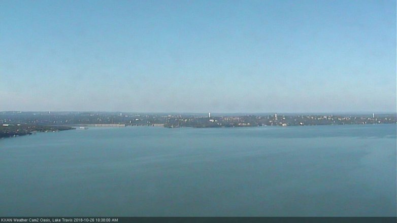 Lake Travis webcam, October 26, 2018 9:40 AM CT