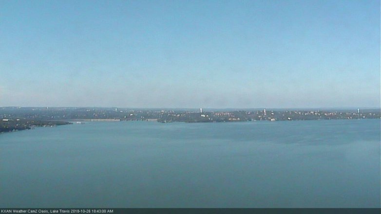 Lake Travis webcam, October 26, 2018 9:45 AM CT
