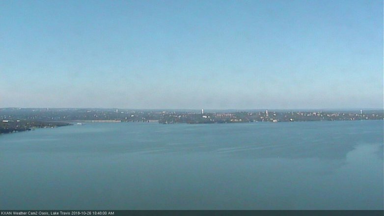 Lake Travis webcam, October 26, 2018 9:50 AM CT