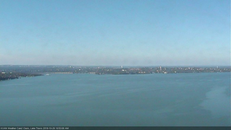 Lake Travis webcam, October 26, 2018 9:55 AM CT