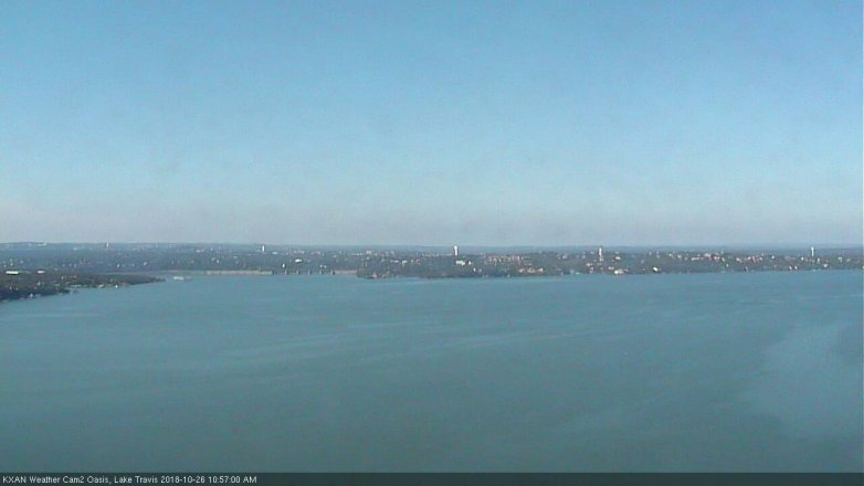 Lake Travis webcam, October 26, 2018 10:00 AM CT