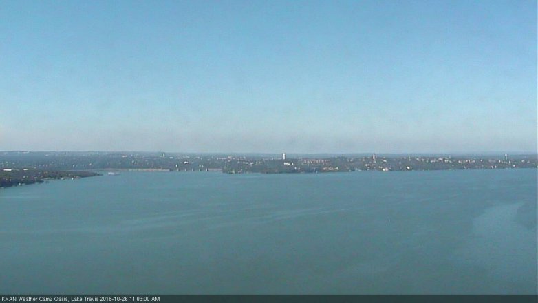 Lake Travis webcam, October 26, 2018 10:05 AM CT