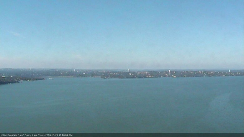 Lake Travis webcam, October 26, 2018 10:15 AM CT