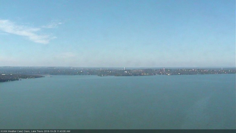 Lake Travis webcam, October 26, 2018 10:45 AM CT