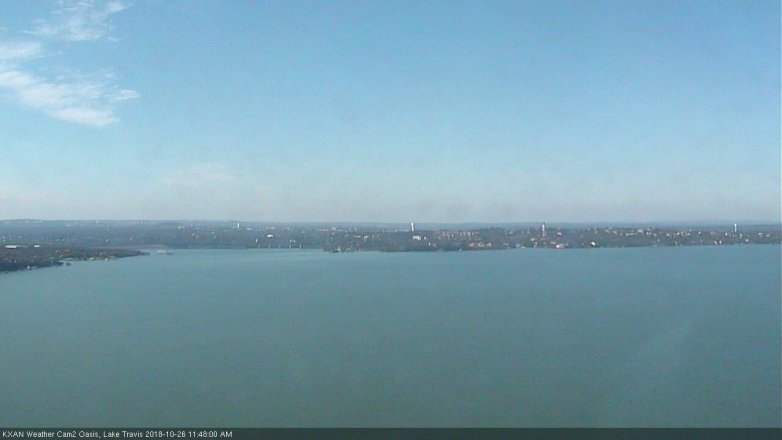 Lake Travis webcam, October 26, 2018 10:50 AM CT