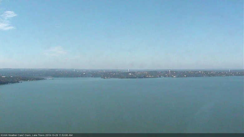 Lake Travis webcam, October 26, 2018 10:55 AM CT