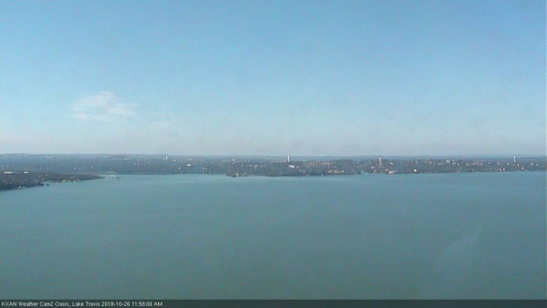 Lake Travis webcam, October 26, 2018 11:00 AM CT
