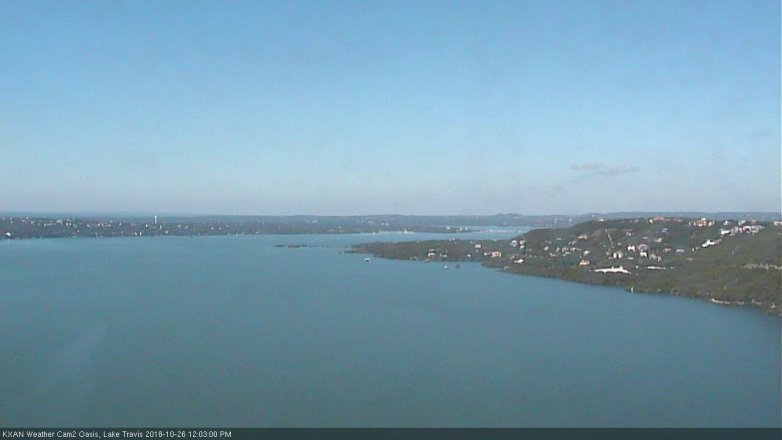 Lake Travis webcam, October 26, 2018 11:05 AM CT