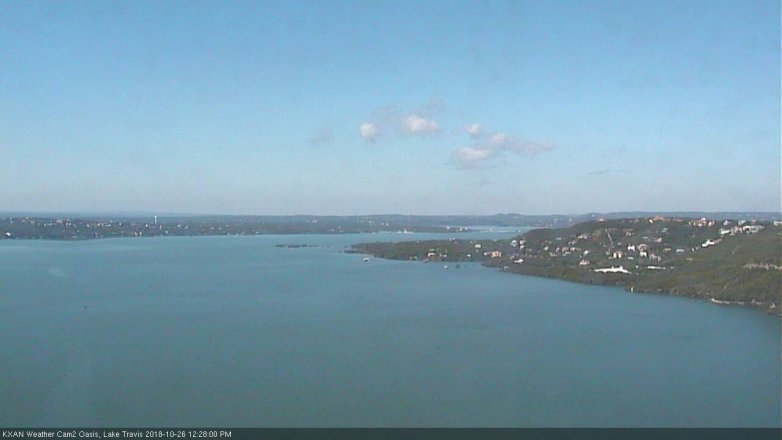 Lake Travis webcam, October 26, 2018 11:30 AM CT