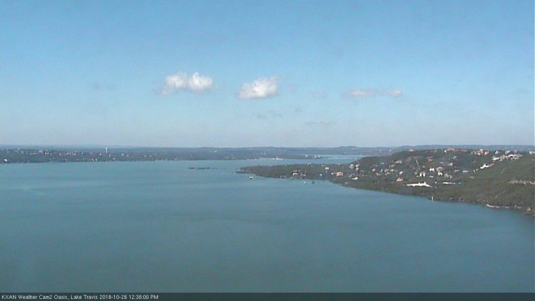 Lake Travis webcam, October 26, 2018 11:40 AM CT