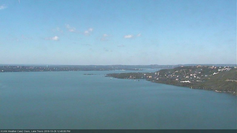 Lake Travis webcam, October 26, 2018 11:50 AM CT