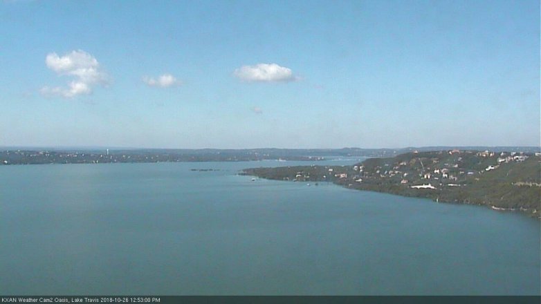 Lake Travis webcam, October 26, 2018 11:55 AM CT