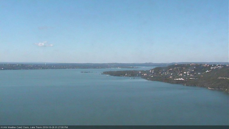 Lake Travis webcam, October 26, 2018 12:30 PM CT