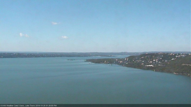 Lake Travis webcam, October 26, 2018 12:40 PM CT