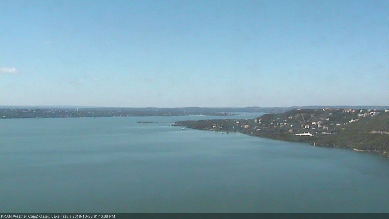 Lake Travis webcam, October 26, 2018 12:45 PM CT
