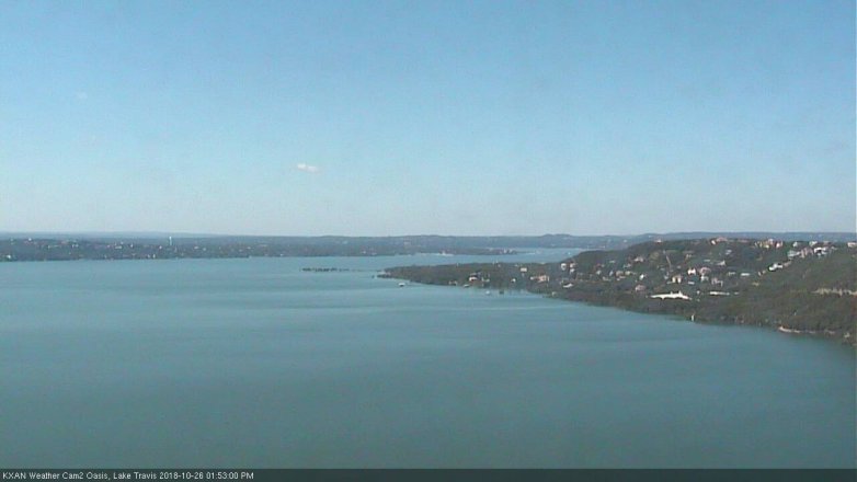 Lake Travis webcam, October 26, 2018 12:55 PM CT