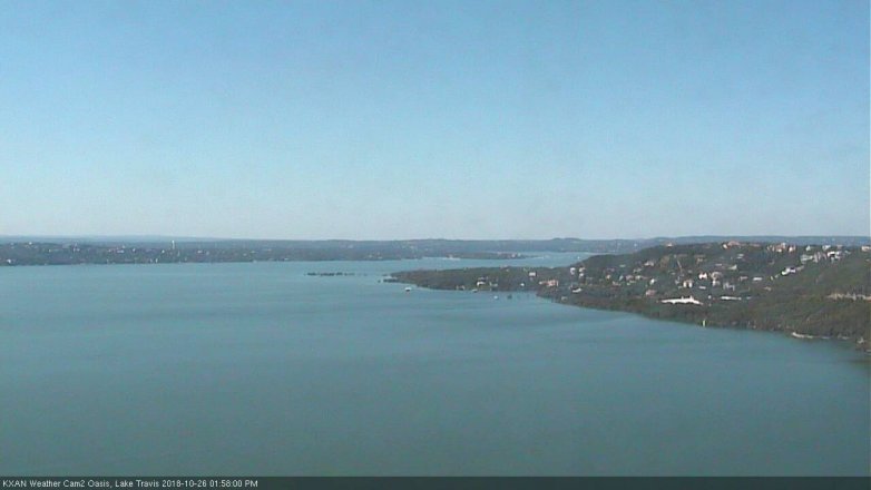 Lake Travis webcam, October 26, 2018 1:00 PM CT