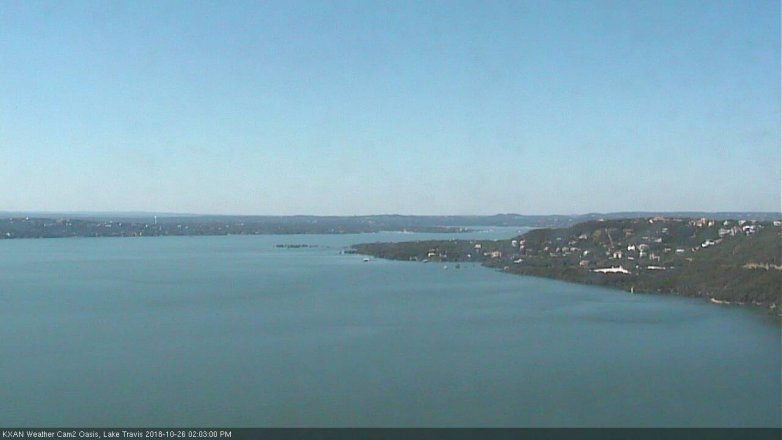 Lake Travis webcam, October 26, 2018 1:05 PM CT