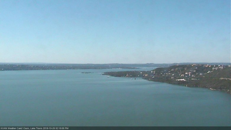 Lake Travis webcam, October 26, 2018 1:20 PM CT