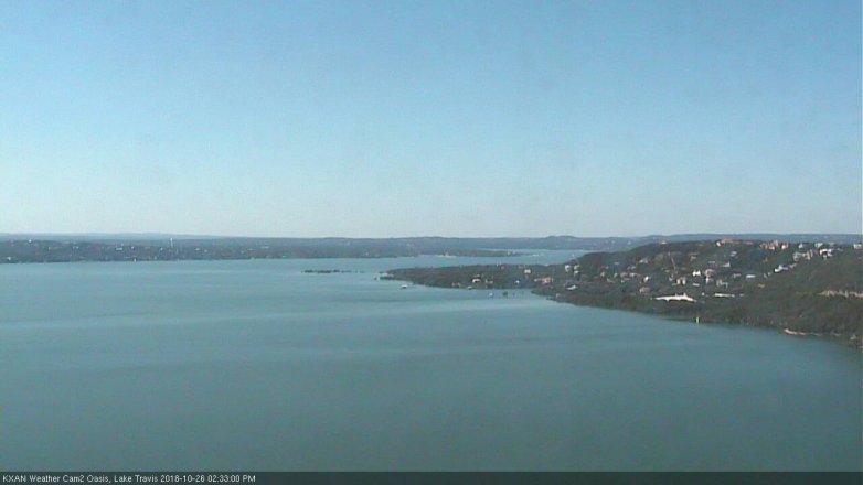 Lake Travis webcam, October 26, 2018 1:35 PM CT
