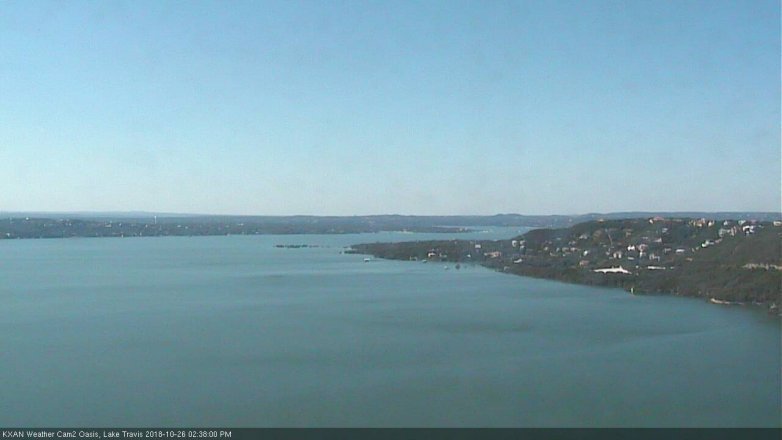Lake Travis webcam, October 26, 2018 1:40 PM CT