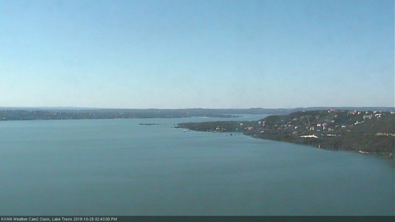 Lake Travis webcam, October 26, 2018 1:45 PM CT