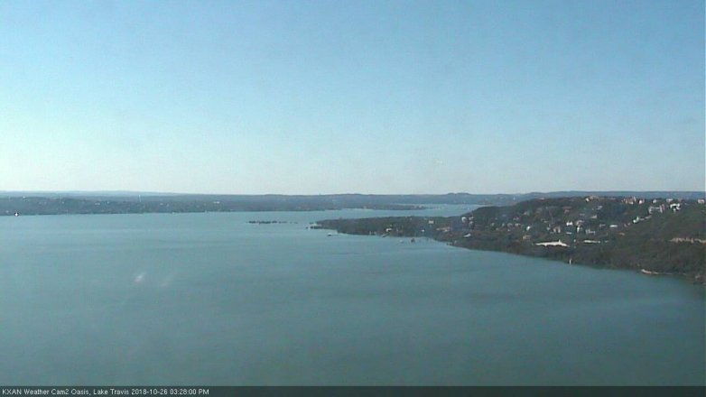 Lake Travis webcam, October 26, 2018 2:30 PM CT
