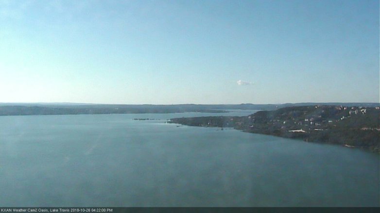 Lake Travis webcam, October 26, 2018 3:25 PM CT