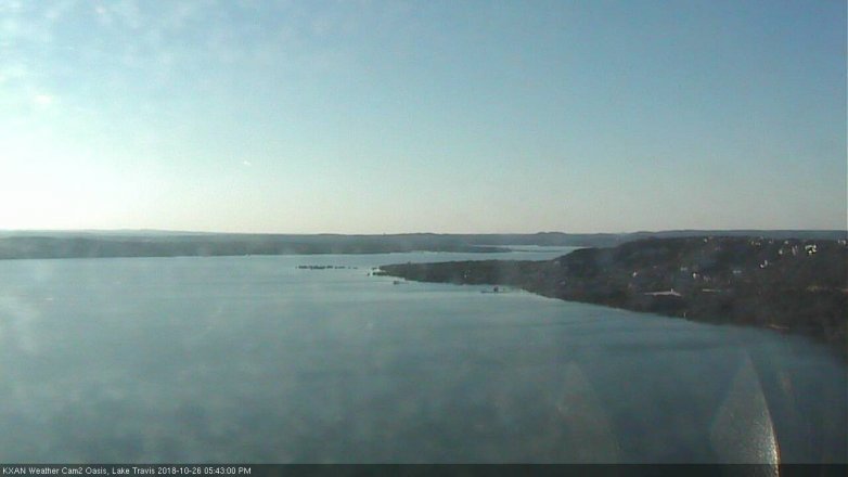 Lake Travis webcam, October 26, 2018 4:45 PM CT