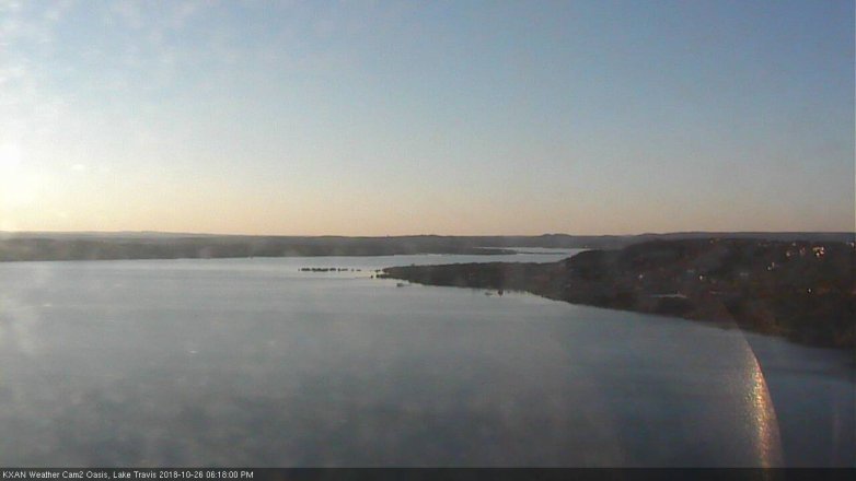 Lake Travis webcam, October 26, 2018 5:20 PM CT