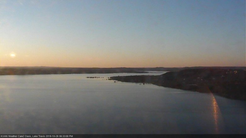 Lake Travis webcam, October 26, 2018 5:35 PM CT