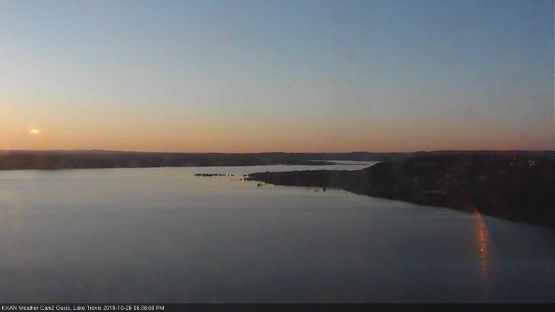 Lake Travis webcam, October 26, 2018 5:40 PM CT