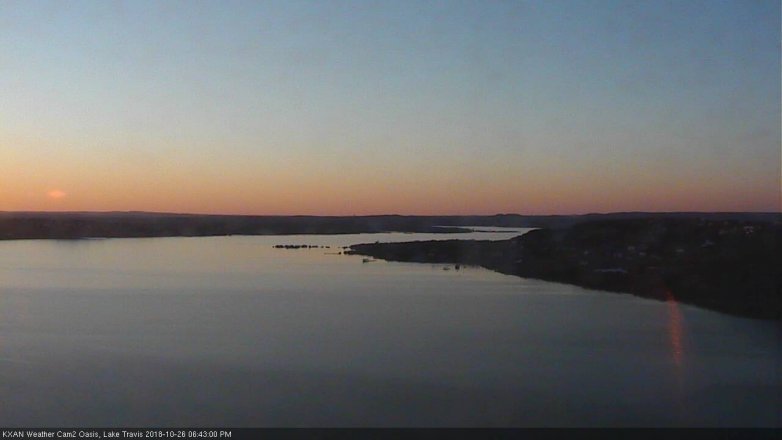 Lake Travis webcam, October 26, 2018 5:45 PM CT