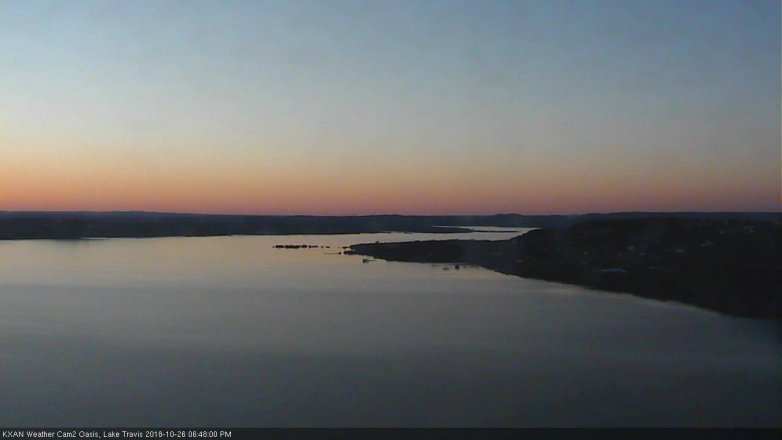 Lake Travis webcam, October 26, 2018 5:50 PM CT