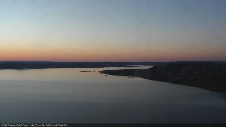 Lake Travis webcam, October 26, 2018 5:55 PM CT
