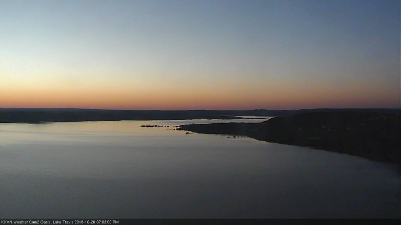 Lake Travis webcam, October 26, 2018 6:05 PM CT