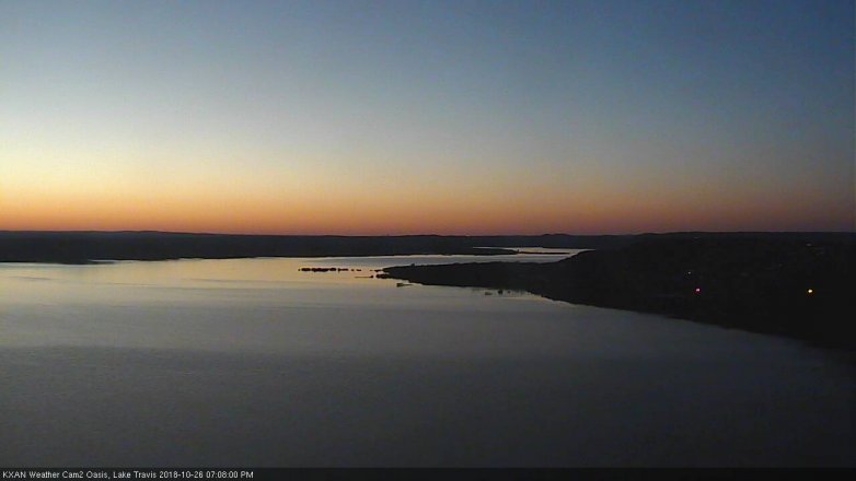 Lake Travis webcam, October 26, 2018 6:10 PM CT