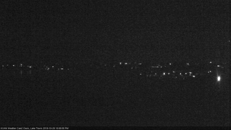 Lake Travis webcam, October 26, 2018 9:10 PM CT