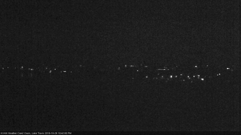 Lake Travis webcam, October 26, 2018 9:45 PM CT