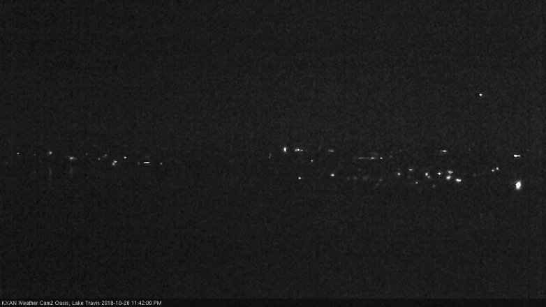 Lake Travis webcam, October 26, 2018 10:45 PM CT