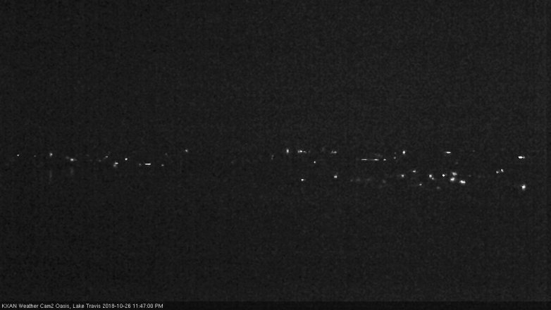 Lake Travis webcam, October 26, 2018 10:50 PM CT