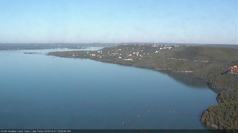 Lake Travis webcam, October 27, 2018 9:05 AM CT