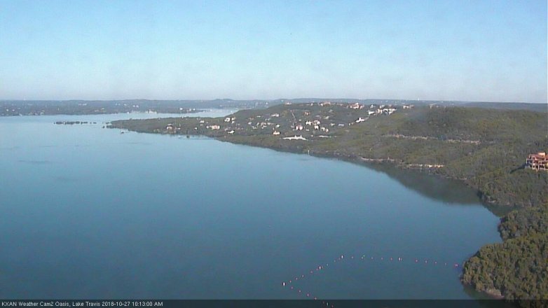 Lake Travis webcam, October 27, 2018 9:15 AM CT